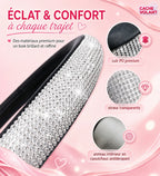 Cache volant royal cuir avec cristaux brillants – intérieur voiture élégant