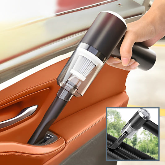 Mini Aspirateur portable sans fil pour voiture, Souffleur et Pompe à Vide 3 en 1, avec Lampe LED